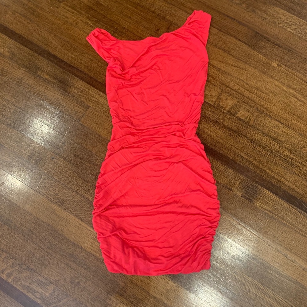 Hot Pink Off the Shoulder Dress